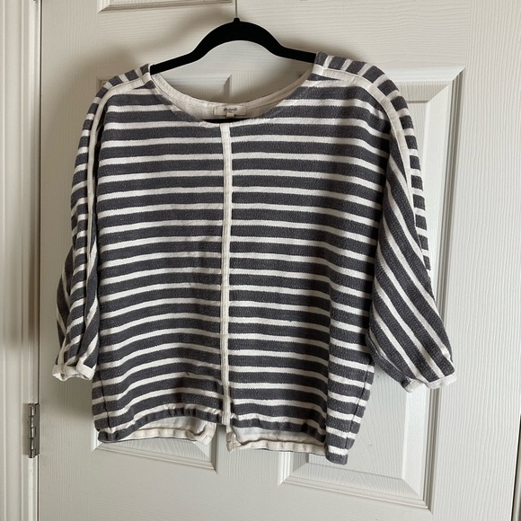 Madewell Striped 100% Cotton Blouse size medium - Picture 2 of 11